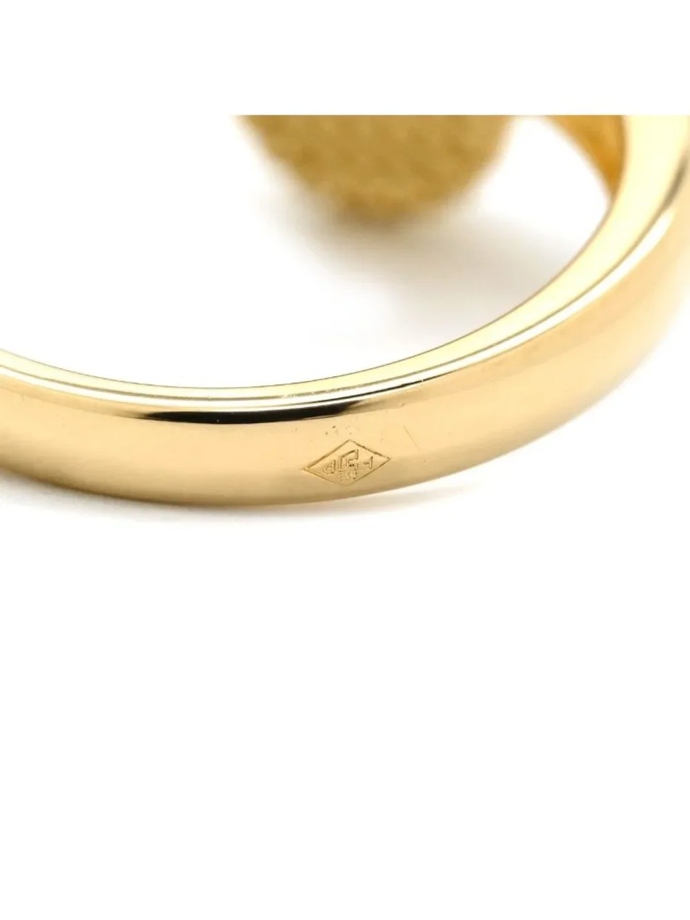 Van Cleef & Arpels Ring Vintage Alhambra Black Yellow Gold 51 Diamond Onyx